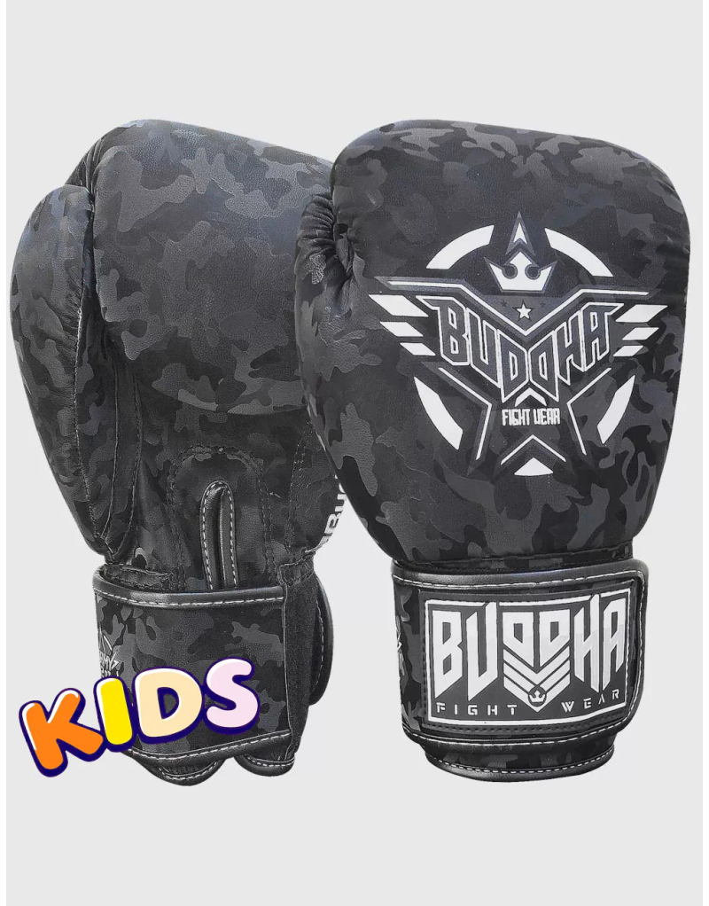 Buddha Army Black Children's Boxing Gloves | Il Coliseum