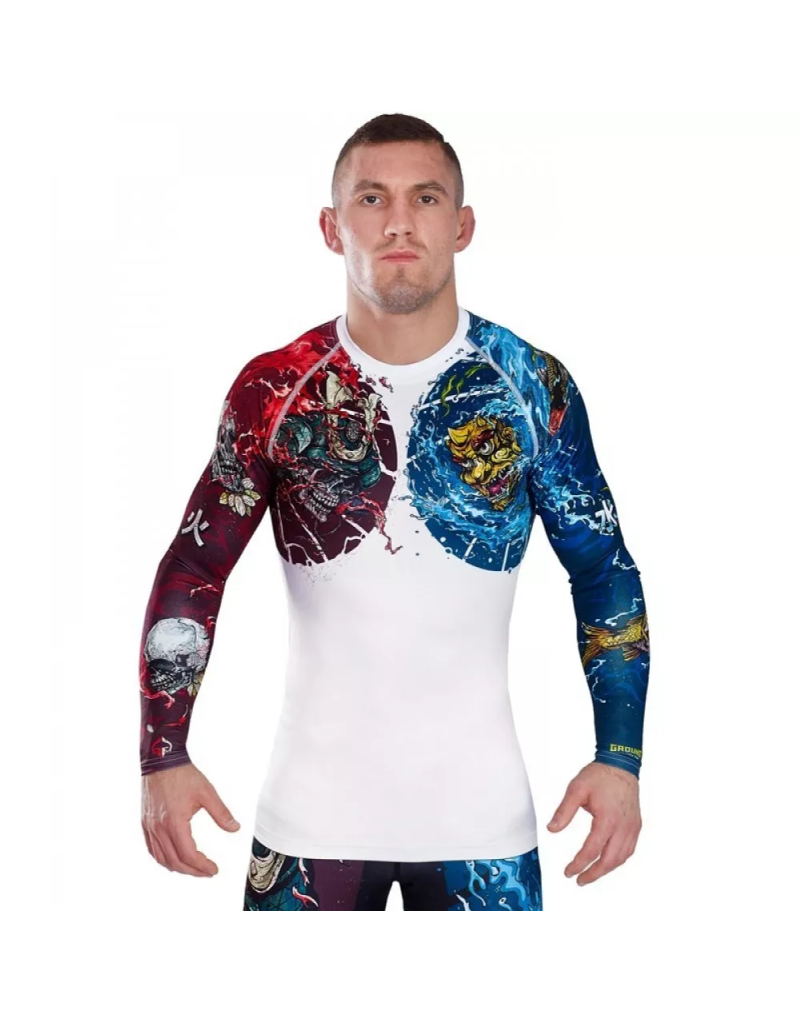 Rashguard Ground Game Bushido II White | Il Coliseum
