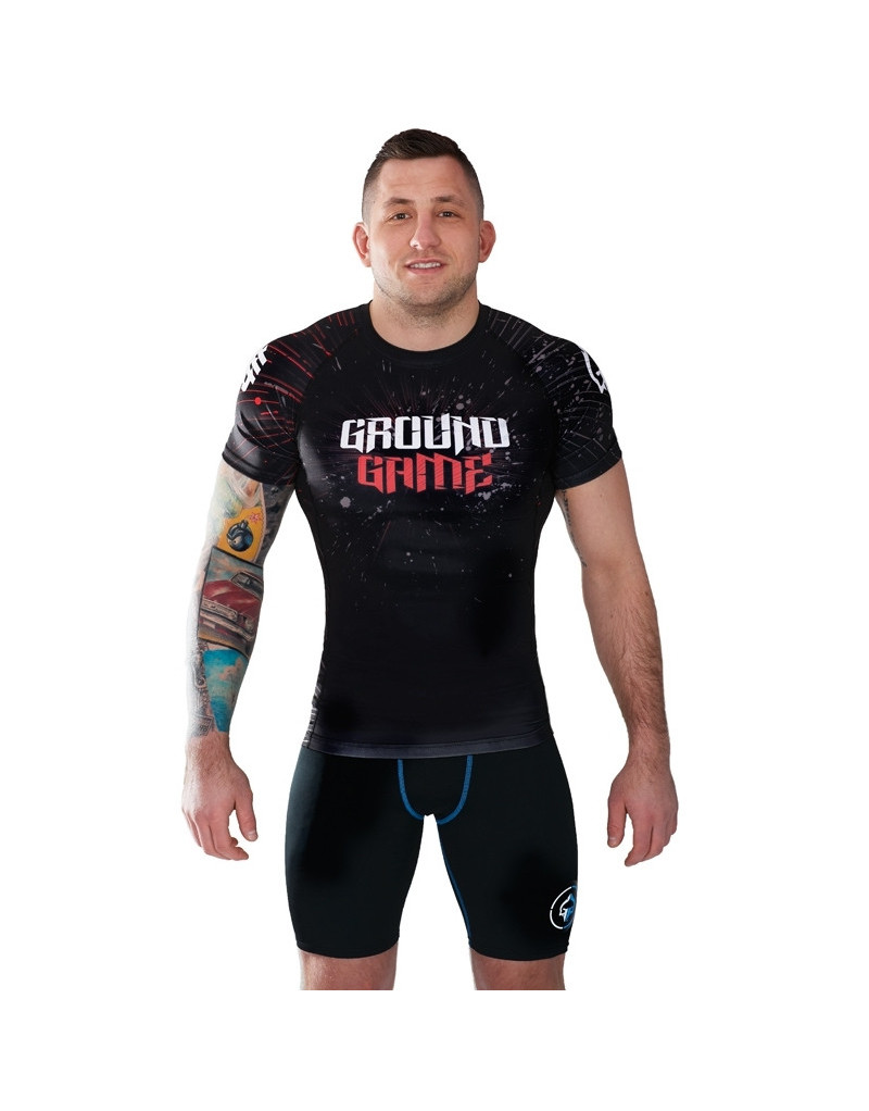 Rashguard Ground Game Samurai Negro Manga Corta | Il Coliseum