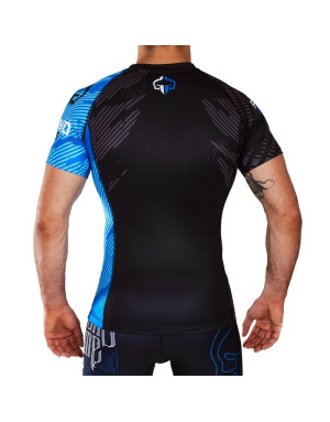 Skyline Blue Short-Sleeved Ground Game Rashguard | Il Coliseum