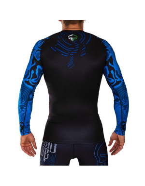 Rashguard Ground Game Animal Print Azul Manga Larga | Il Coliseum