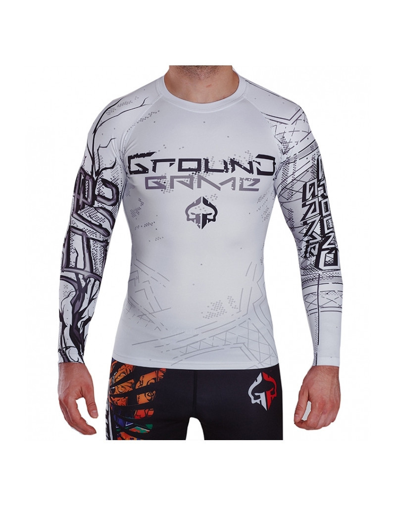 Rashguard Ground Game White Tiger Manga Larga | Il Coliseum
