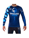 Rashguard Ground Game Hexagon Azul Manga Larga | BJJ & Grappling