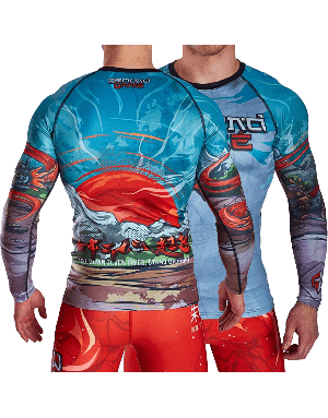 Rashguard Ground Game Tokio Blue Manga Larga | BJJ y Grappling | Il Coliseum