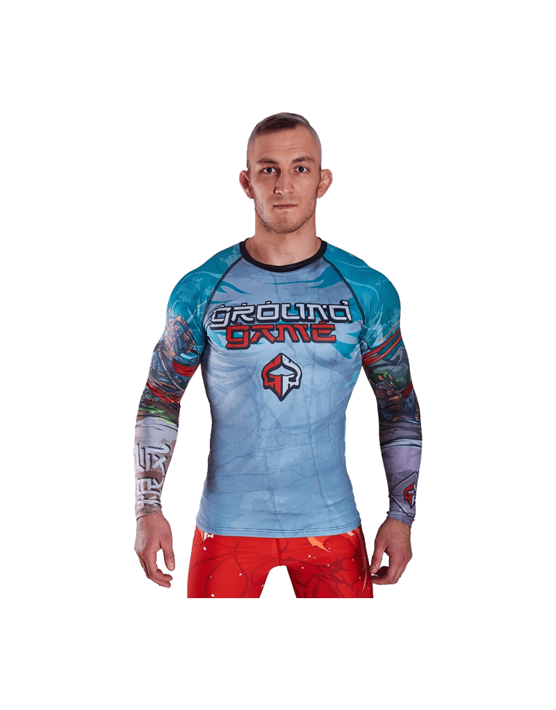 Rashguard Ground Game Tokio Blue Manga Larga | BJJ y Grappling | Il Coliseum