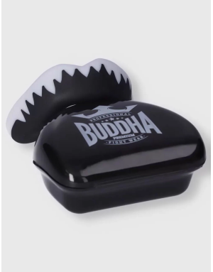 Black Buddha Vampire mouthguard. Double layer of gel, cover included and perfect fit for boxing, Muay Thai, kickboxing.