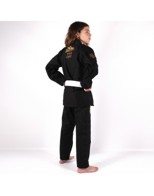 Kimono BJJ Infantil BOA Jogo No Chão Negro | Ligero y Resistente