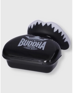 Black Buddha Vampire mouthguard. Double layer of gel, cover included and perfect fit for boxing, Muay Thai, kickboxing.