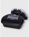 Protector bucal Buddha Vampire negro. Doble capa de gel, funda incluida y ajuste perfecto para boxeo, muay thai, kickboxing y MM