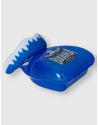 Protector bucal Buddha Vampire azul. Máxima protección con doble capa de gel, funda incluida y ajuste cómodo para deportes de co