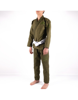 Kimono de BJJ Infantil BOA Jogo No Chão Verde Caqui | Energía y Resistencia