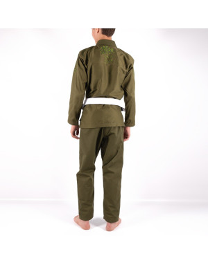 Kimono de BJJ Infantil BOA Jogo No Chão Verde Caqui | Energía y Resistencia
