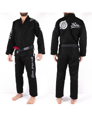 BOA Stunning Black BJJ Kimono | Brazilian-designed Gi, 450g