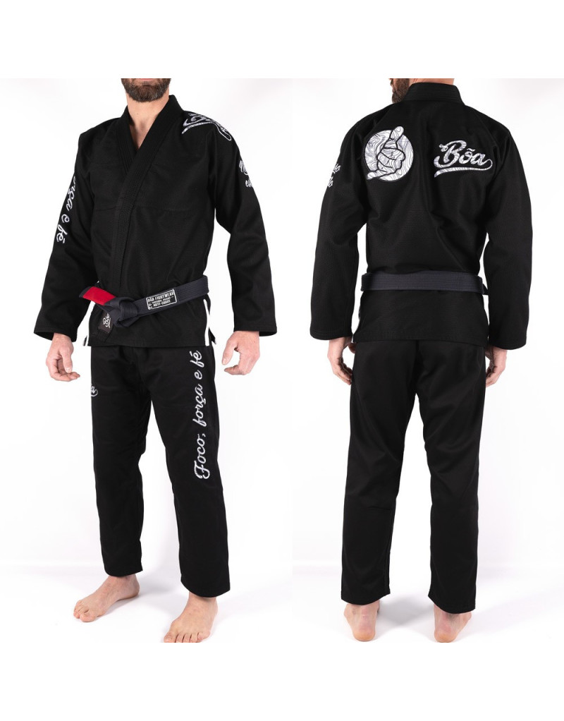 BOA Stunning Black BJJ Kimono | Brazilian-designed Gi, 450g