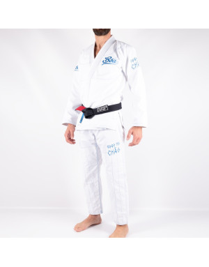 Kimono de BJJ BOA Jogo No Chão Blanco | Gi IBJJF Pearl Weave 450g