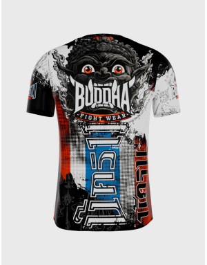 Buddha Thai God T-shirt with Thai devil and tiger design in oriental style. Perfect for training in your favourite sport.