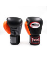 Twins Special Air Black and Orange Boxing Gloves | Il Coliseum