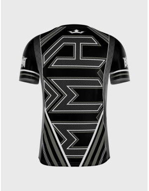 Camiseta Buddha MMA en tonos negros, grises y blancos. Diseño moderno con logotipo Buddha y frase “Mixed Martial Arts”.