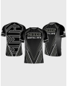 Camiseta Buddha MMA en tonos negros, grises y blancos. Diseño moderno con logotipo Buddha y frase “Mixed Martial Arts”.
