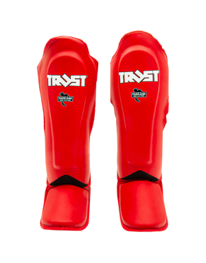 Espinilleras Trust Icon Roja | Potencia y Protección