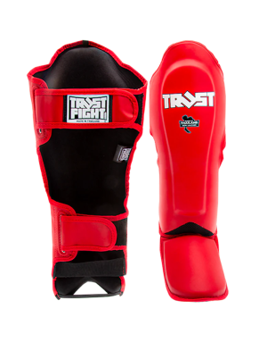 Espinilleras Trust Icon Roja | Potencia y Protección