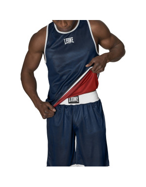 Equipación Boxeo Leone 1947 Reversible Roja Azul | Oficial | Boxeo de Competición