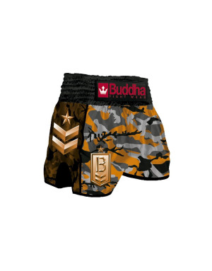 Buddha Retro Army Atacama Muay Thai Shorts | Army Style and Professional Performance