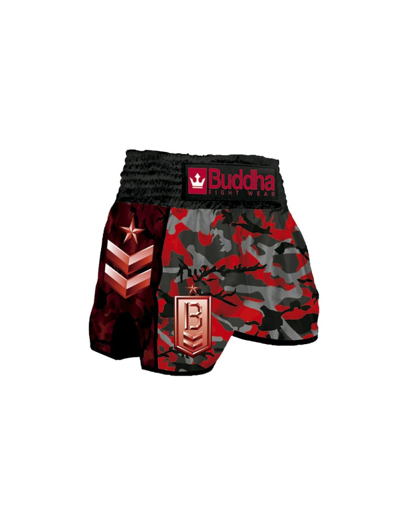 Short Muay Thai Buddha Retro Army Bloody