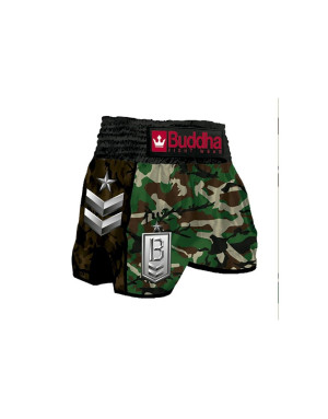 Buddha Retro Army Green Classic Muay Thai Shorts | Classic Army Style and Pro Performance