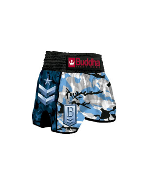Buddha Retro Army Navy Muay Thai Shorts | Modern Army Style and Professional Performance
