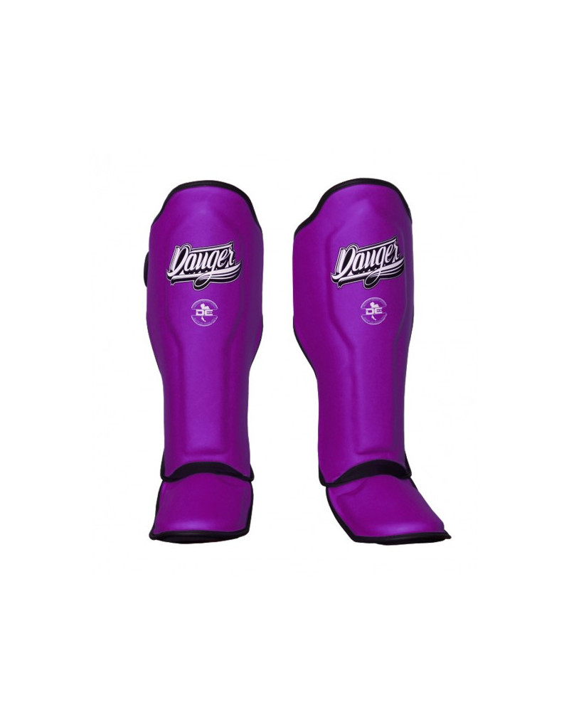 Espinilleras Danger Super Max Neon Moradas