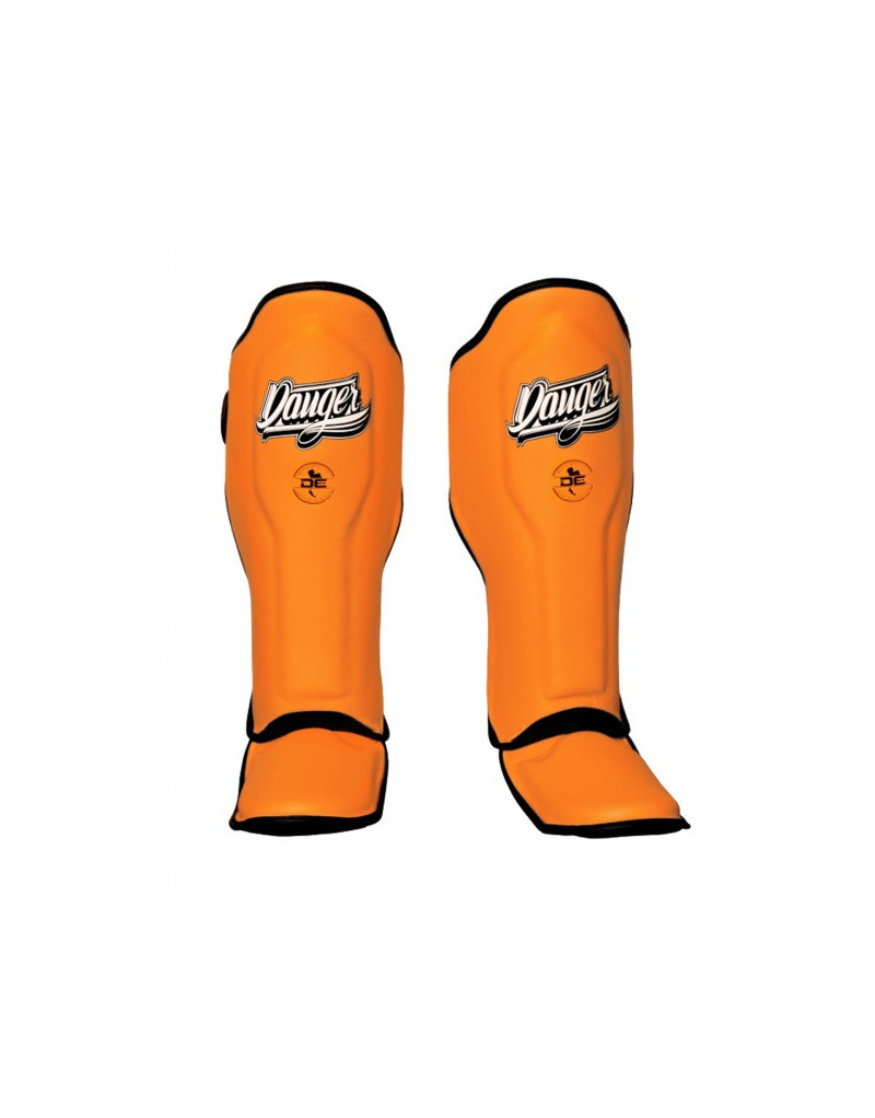 Espinilleras Danger Super Max Neon Naranja