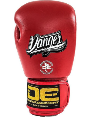 Danger Super Max Red and Black Leather Boxing Gloves | Boxing and Muay Thai