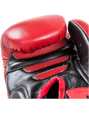 Guantes de Boxeo de Piel Danger Super Max Rojo Negro | Boxeo y Muay Thai