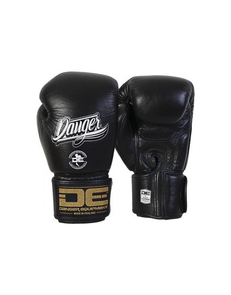 Guantes de Boxeo de Piel Danger Super Max Negro | Boxeo y Muay Thai