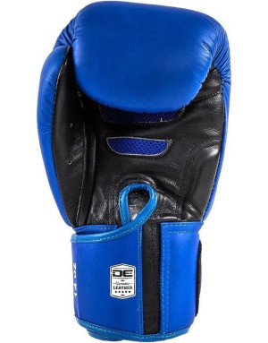 Guantes de Boxeo de Piel Danger Super Max Azul Negro | Boxeo y Muay Thai