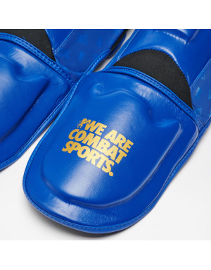 Leone 1947 DNA GEL Blue Shin Guards | Professional Muay Thai and MMA Protection