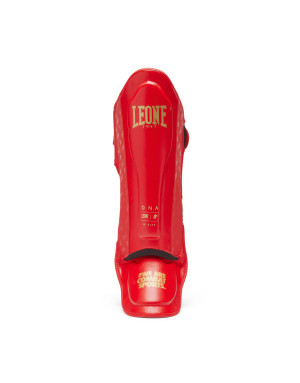 Leone 1947 DNA GEL Red Shin Guards | Muay Thai and MMA Protection