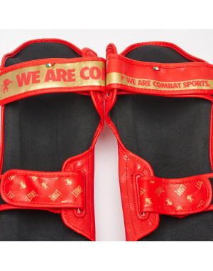 Leone 1947 DNA GEL Red Shin Guards | Muay Thai and MMA Protection