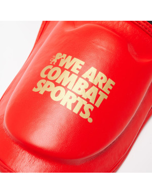 Leone 1947 DNA GEL Red Shin Guards | Muay Thai and MMA Protection
