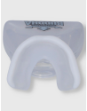Protector bucal Buddha Vampire blanco. Compuesto por doble capa de gel y contiene su funda.