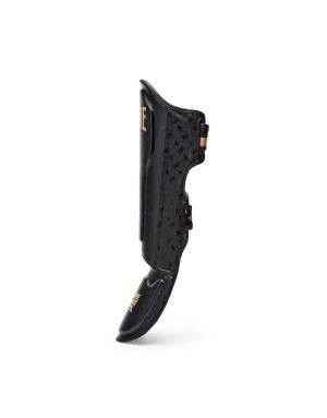 Leone 1947 DNA GEL Black Shin Guards | Professional Muay Thai Protection