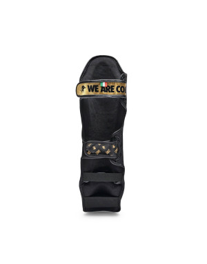 Leone 1947 DNA GEL Black Shin Guards | Professional Muay Thai Protection