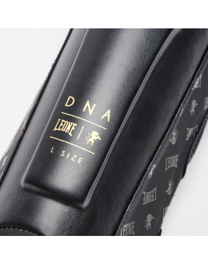 Leone 1947 DNA GEL Black Shin Guards | Professional Muay Thai Protection