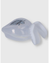 Protector bucal Buddha Vampire blanco. Compuesto por doble capa de gel y contiene su funda.