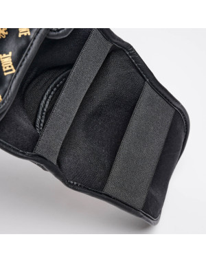 Leone 1947 DNA GEL Black Shin Guards | Professional Muay Thai Protection