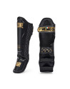 Leone 1947 DNA GEL Black Shin Guards | Professional Muay Thai Protection