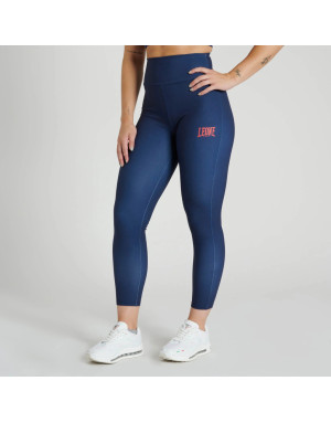 Leggings Leone 1947 Logo WACS Azul Marino | Mallas Deportivas Mujer Entrenamiento