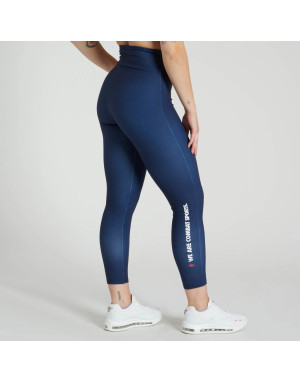 Leone 1947 WACS Logo Navy Blue Leggings | Women's Sports Leggings for Training
