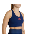 Leone 1947 Sports Top with WACS Logo in Navy Blue | Women's Sports Bra